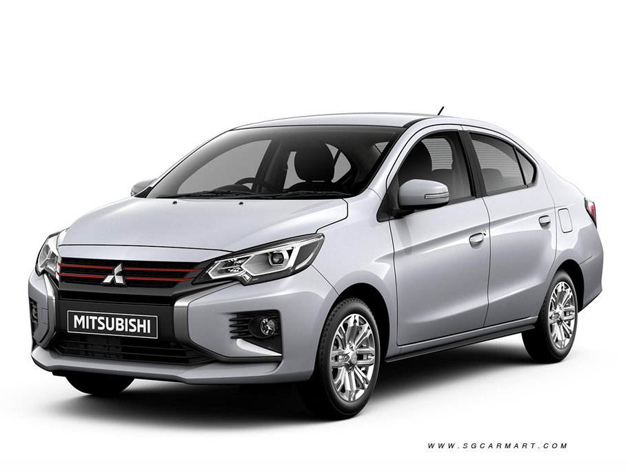 Mitsubishi Attrage - Affordable car rental Singapore, PHV Grab rental vehicle