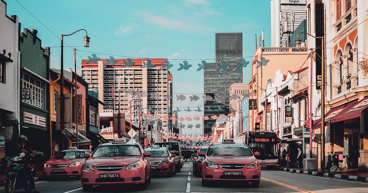 Car parked on a Singapore street representing long term car rental options